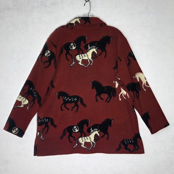 Vintage Coldwater Creek Wild Horse Western Equestrian Shirt Jacket  Womens 1X - Picture 3 of 6